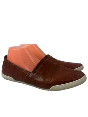 Frye Melanie Brown Leather Women's Slip On Shoes